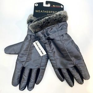 The Glove Source Faux Fur Grey Woman's Winter Gloves